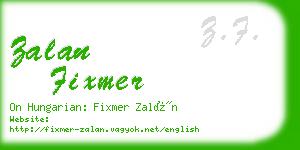 zalan fixmer business card